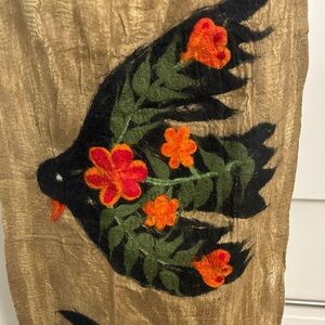 Floral Bird Design Scarf